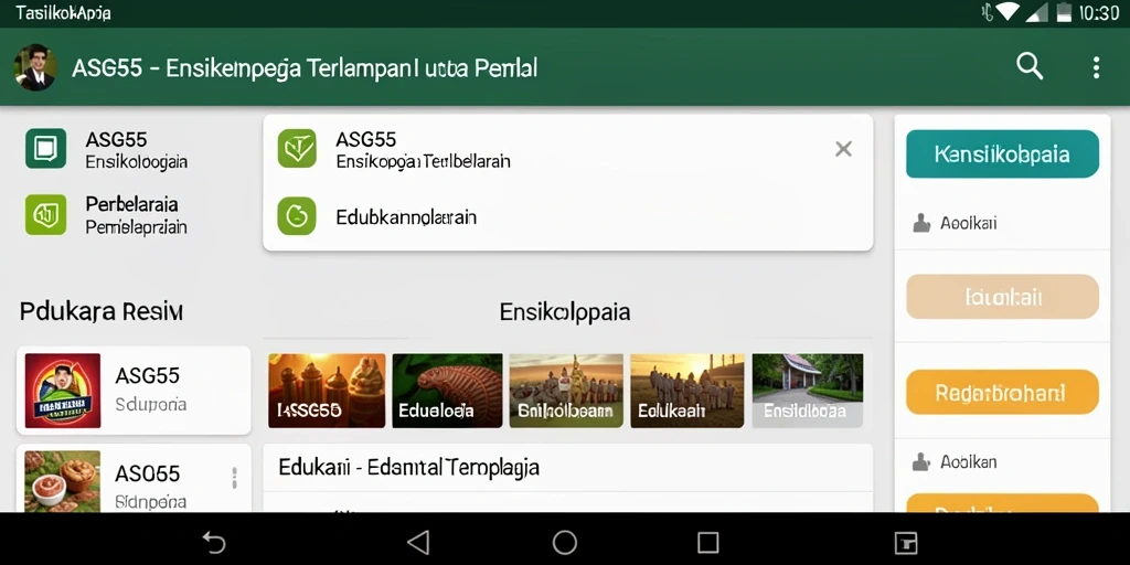 Antarmuka menarik dan mudah digunakan untuk akses informasi.