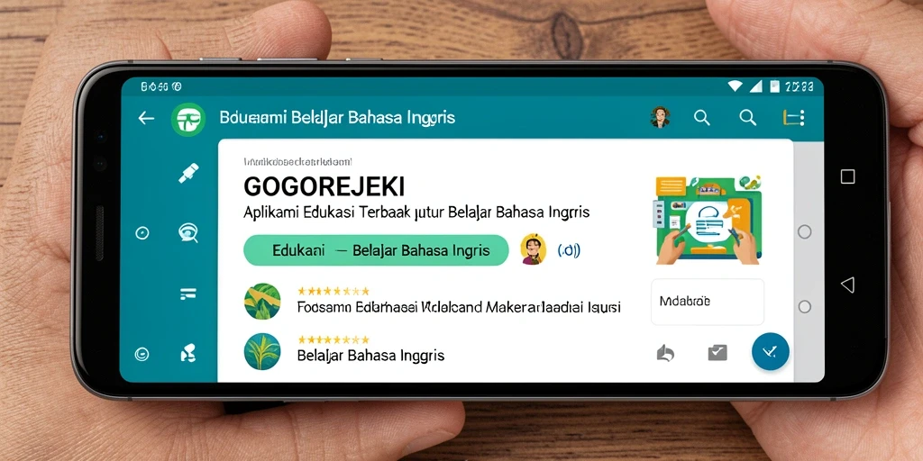 Antarmuka GOGOREJEKI yang ramah pengguna untuk belajar Bahasa Inggris.