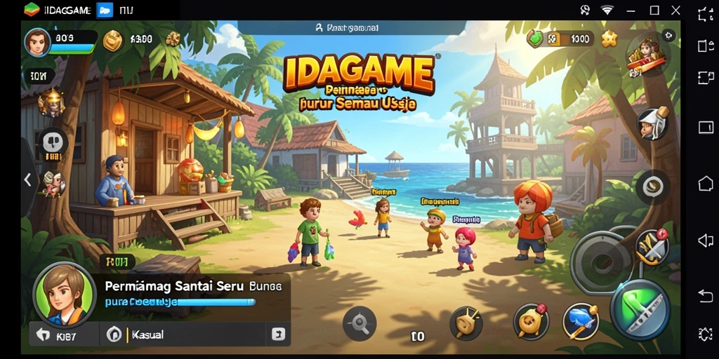 Tampilan antarmuka menarik dan intuitif dari IDAGAME.