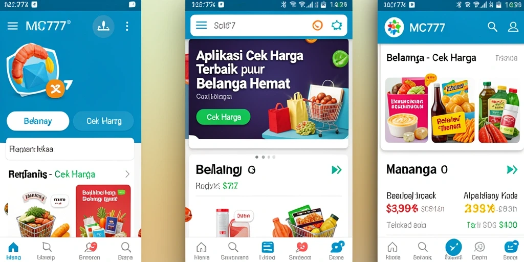 Tampilan antarmuka MC777 dengan fitur cek harga yang intuitif.