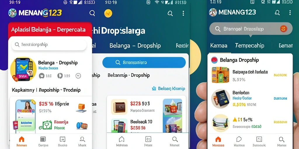 Tampilan antarmuka MENANG123 yang sederhana dan efisien untuk Dropship.