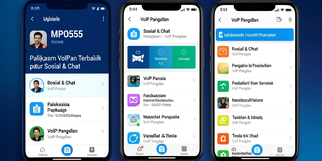 Antarmuka MPO555 untuk panggilan VoIP yang sederhana dan efektif.