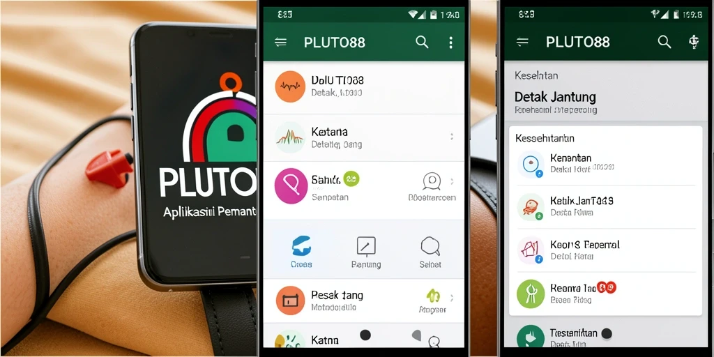 Antarmuka PLUTO88 yang menampilkan detak jantung secara real-time.